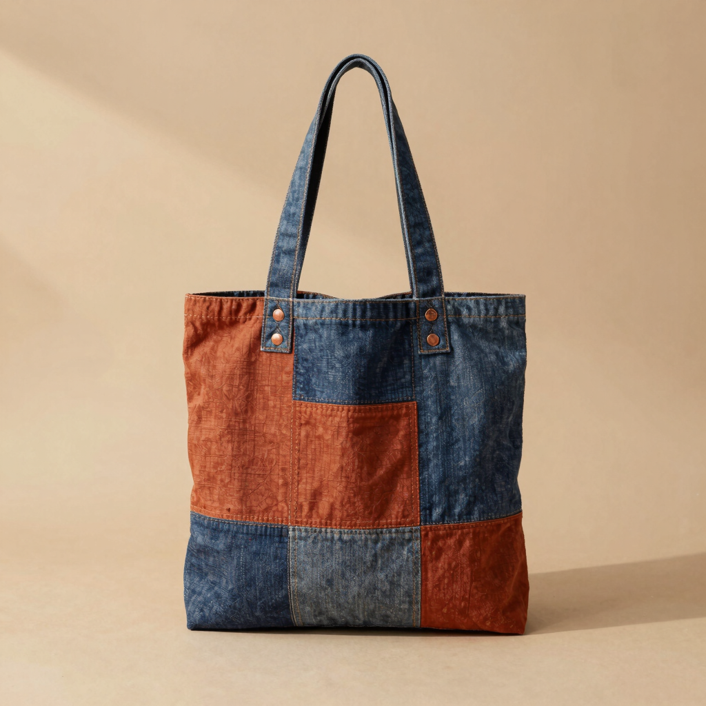 Sienna Patchwork Denim Tote