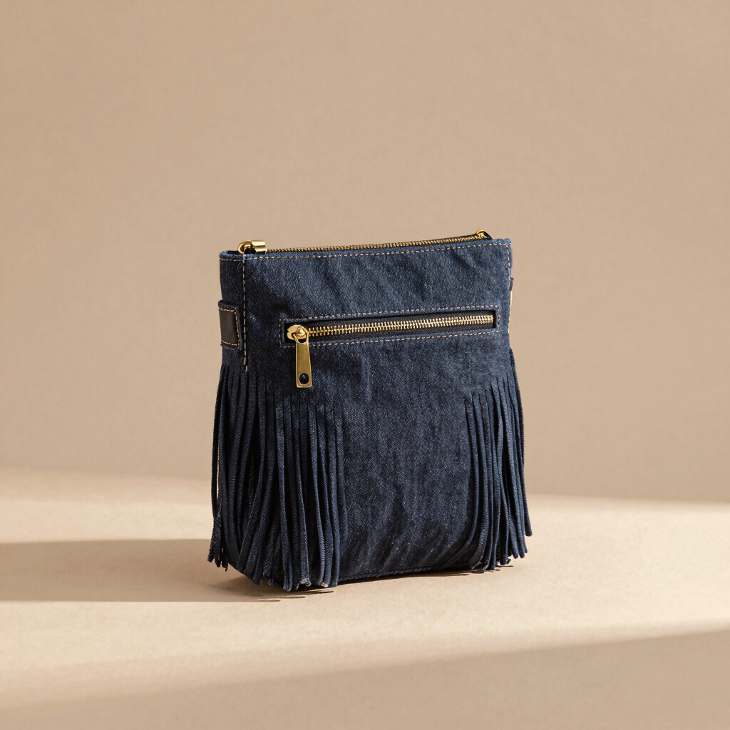 Cobalt Fringed Crossbody