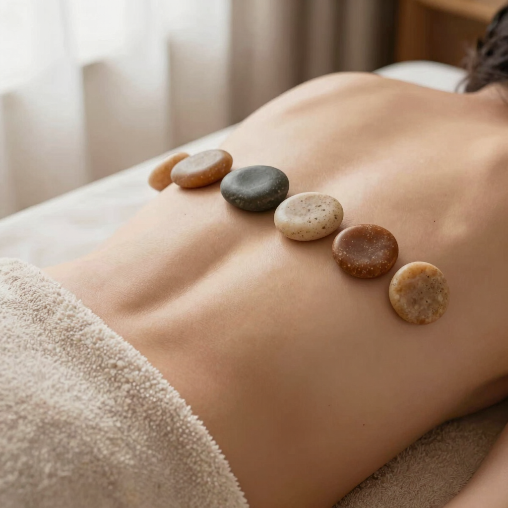 Massagem Relaxante com Pedras Quentes
