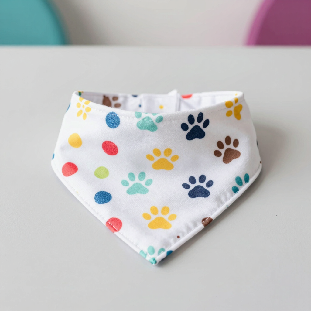 Bandana Reversible Patitas Felices