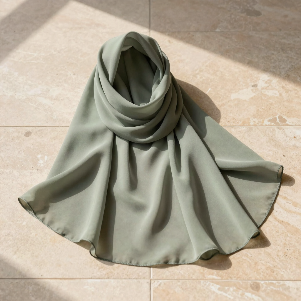Earthy Sage Premium Chiffon Hijab