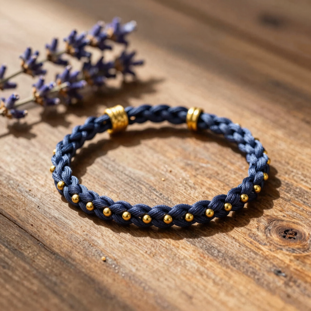 Bracelet Tressé Sable et Or