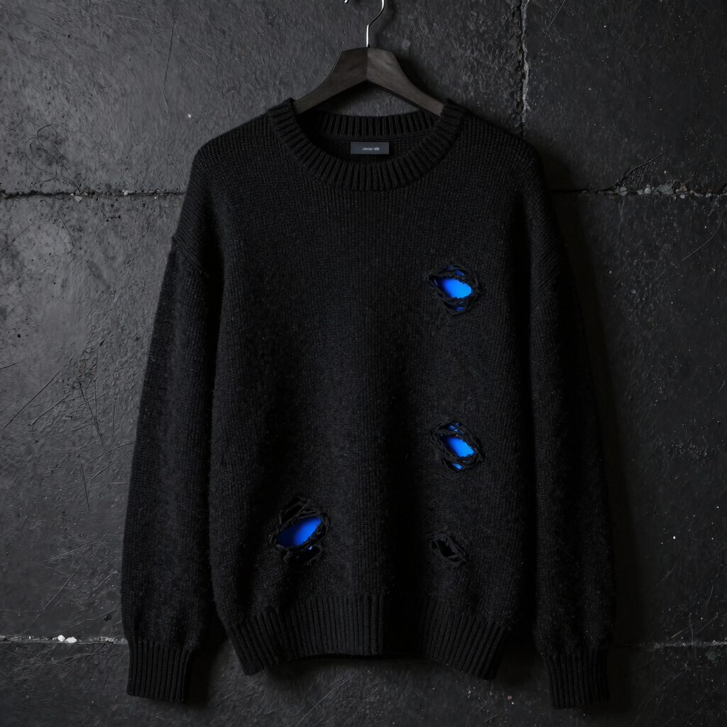 Quantum Distressed Knit Sweater