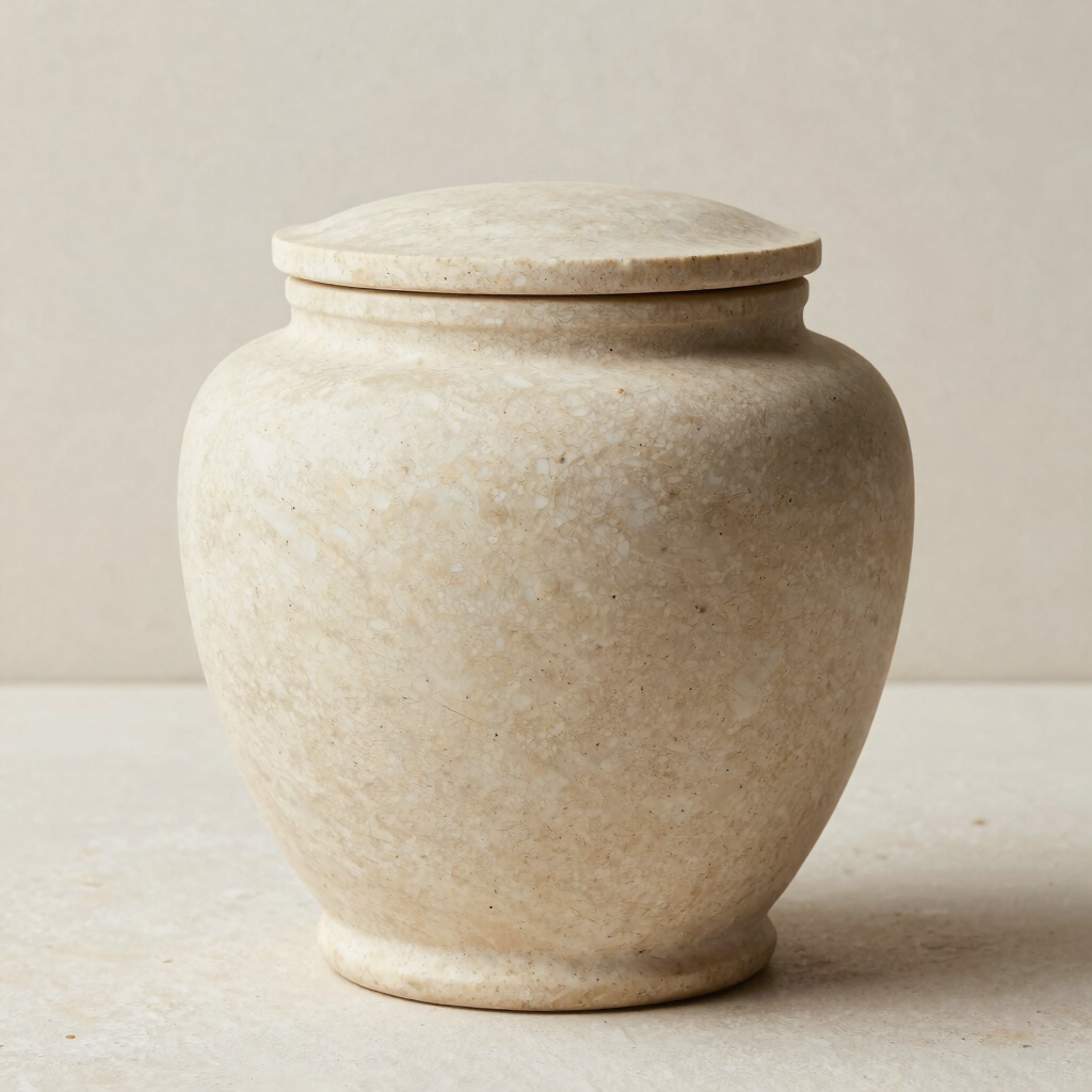 Fluted Stone Cotton Swab Holder