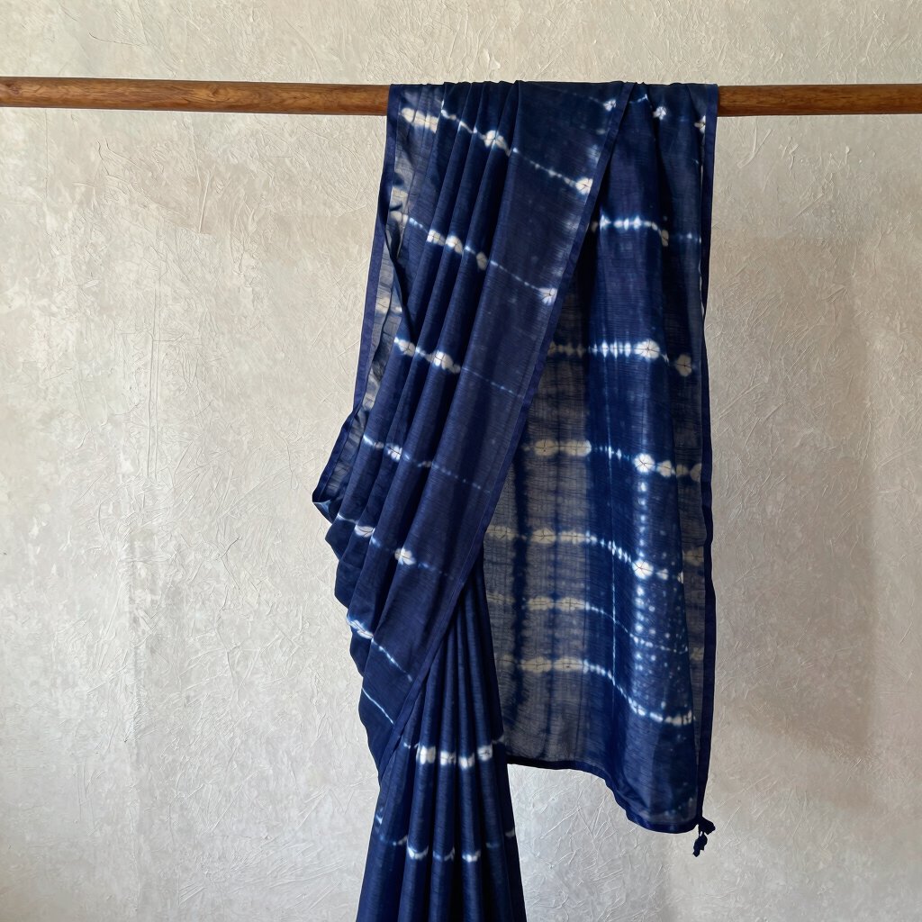 Amara Indigo Shibori Saree