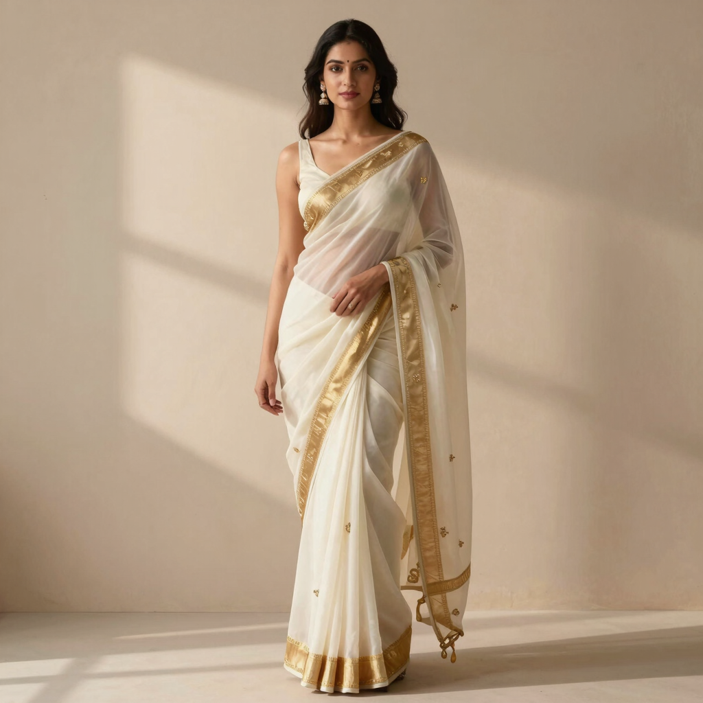 Sanskritik Banarasi Organza Saree