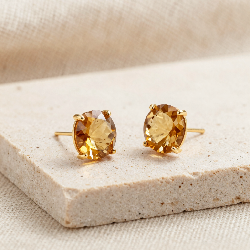 The Solar Citrine Studs
