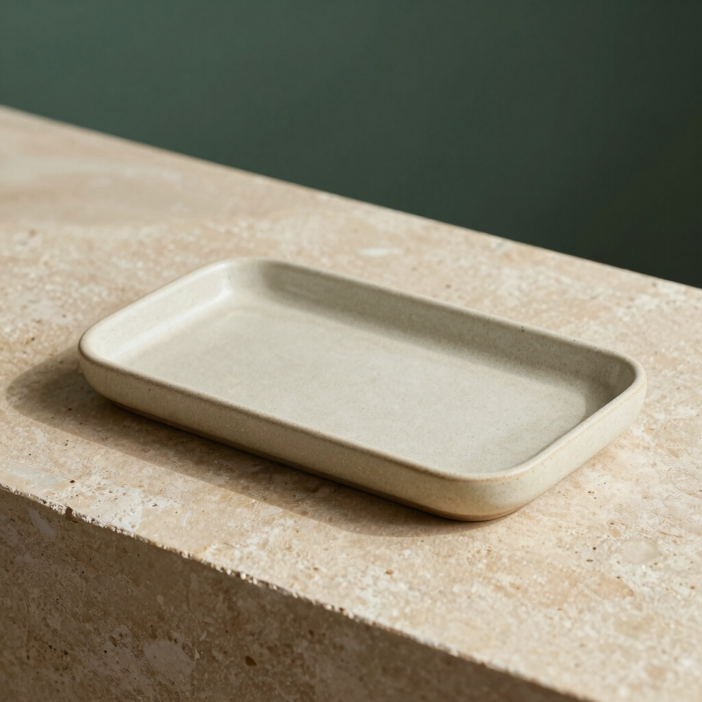 Sandstone Ceramic Rolling Tray