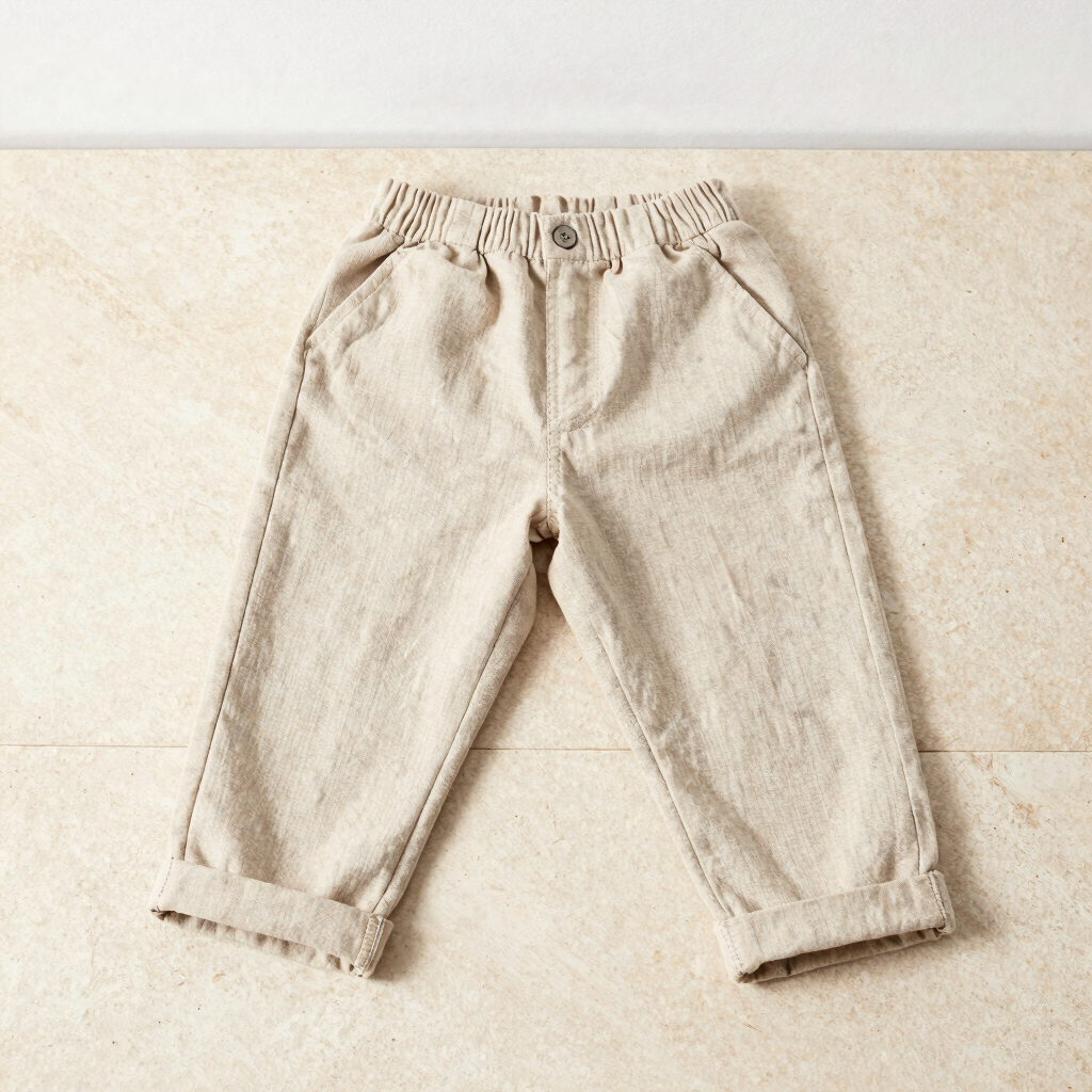 Linen Kids Drawstring Trousers