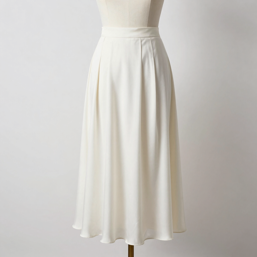 East River Silk Pleated Skirt