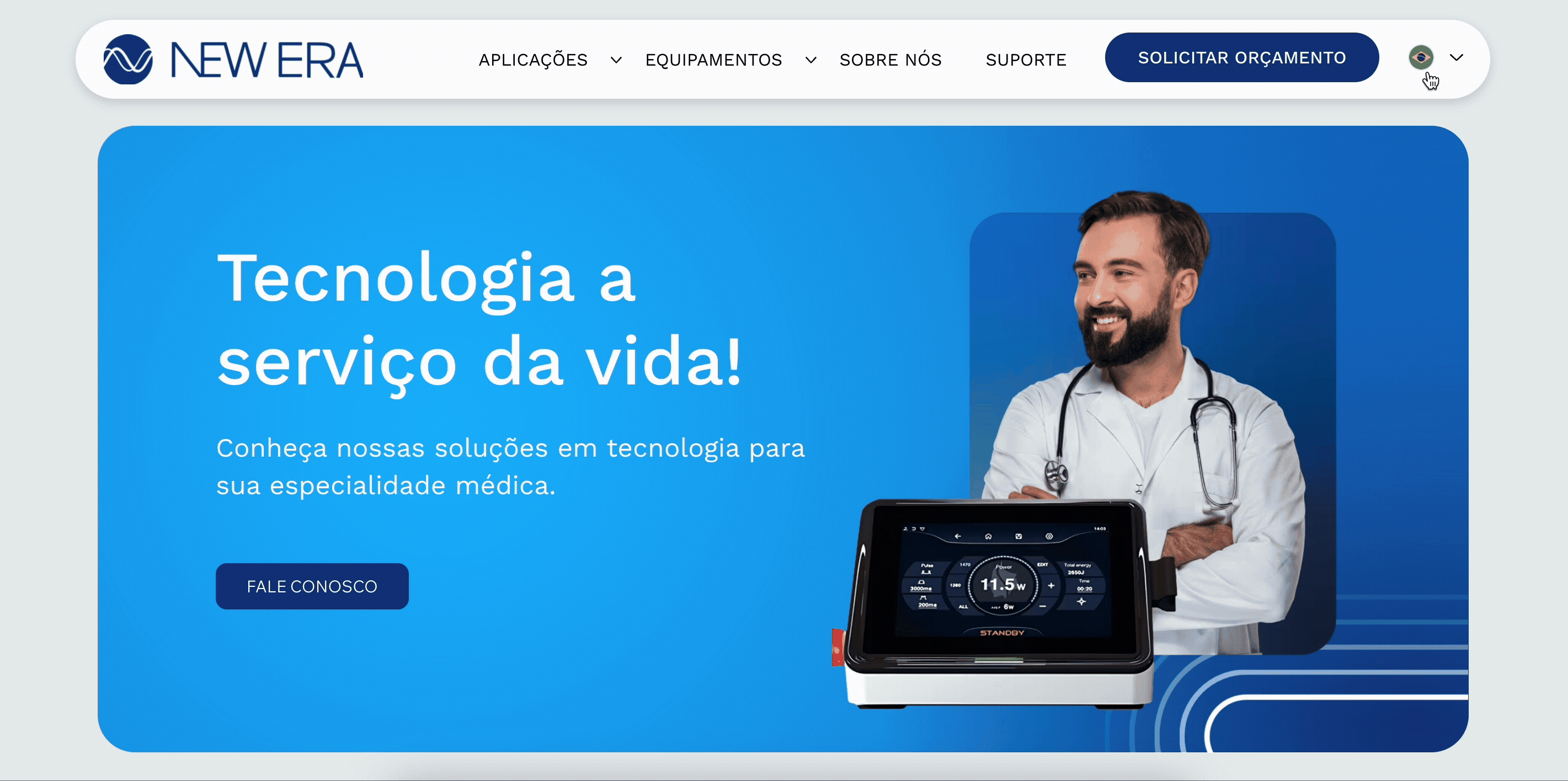 A imagem é um gif animado da homepage New Era.