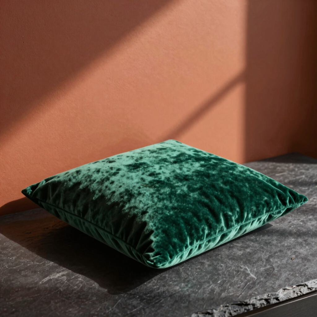 Jewel-Toned Velvet Cushion Cover