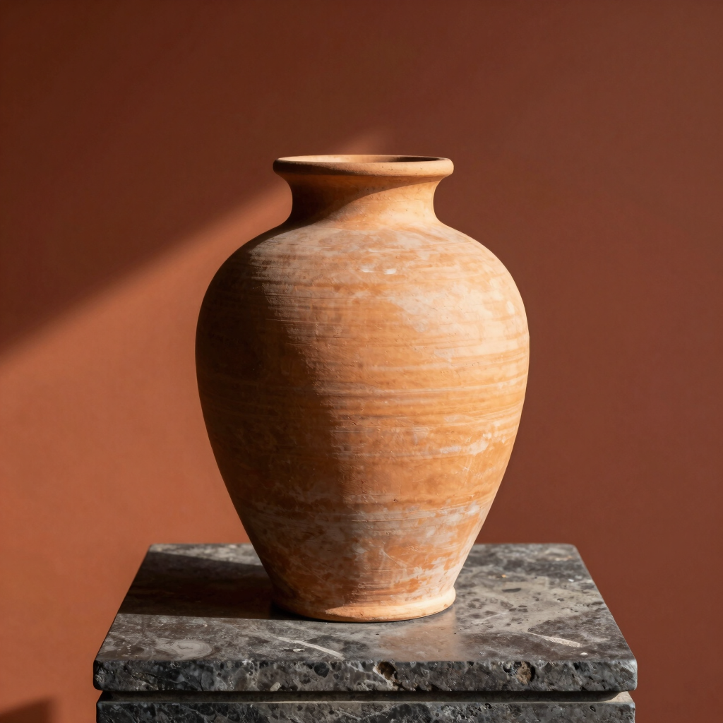 Ochre Terracotta Accent Vase