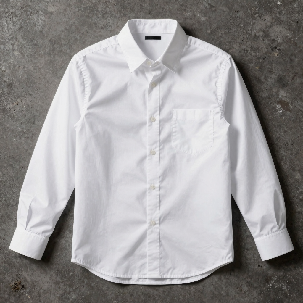 Camisa de Botão Grid Branco