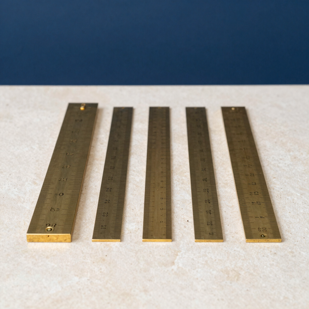 Architectural Brass Ruler Set