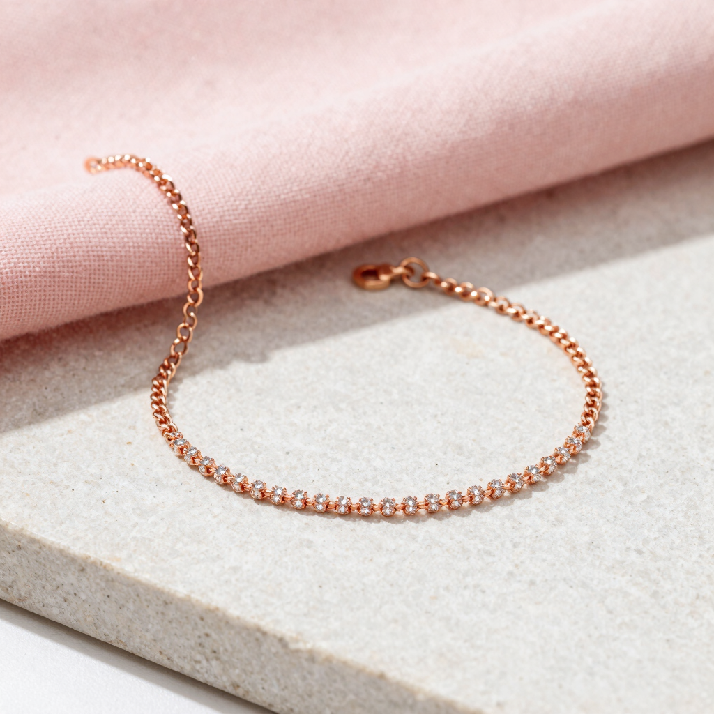 Pulsera Hilera Rosé