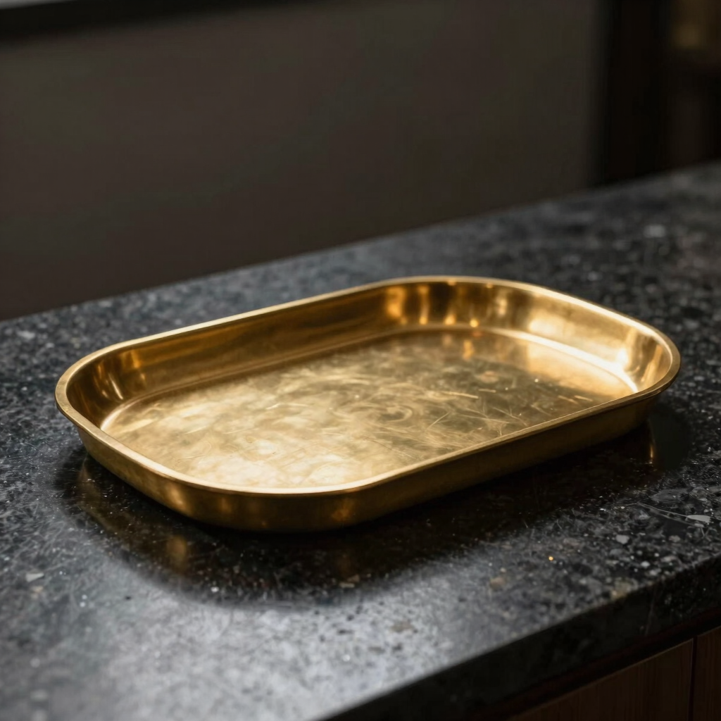 Polished Brass Rolling Tray