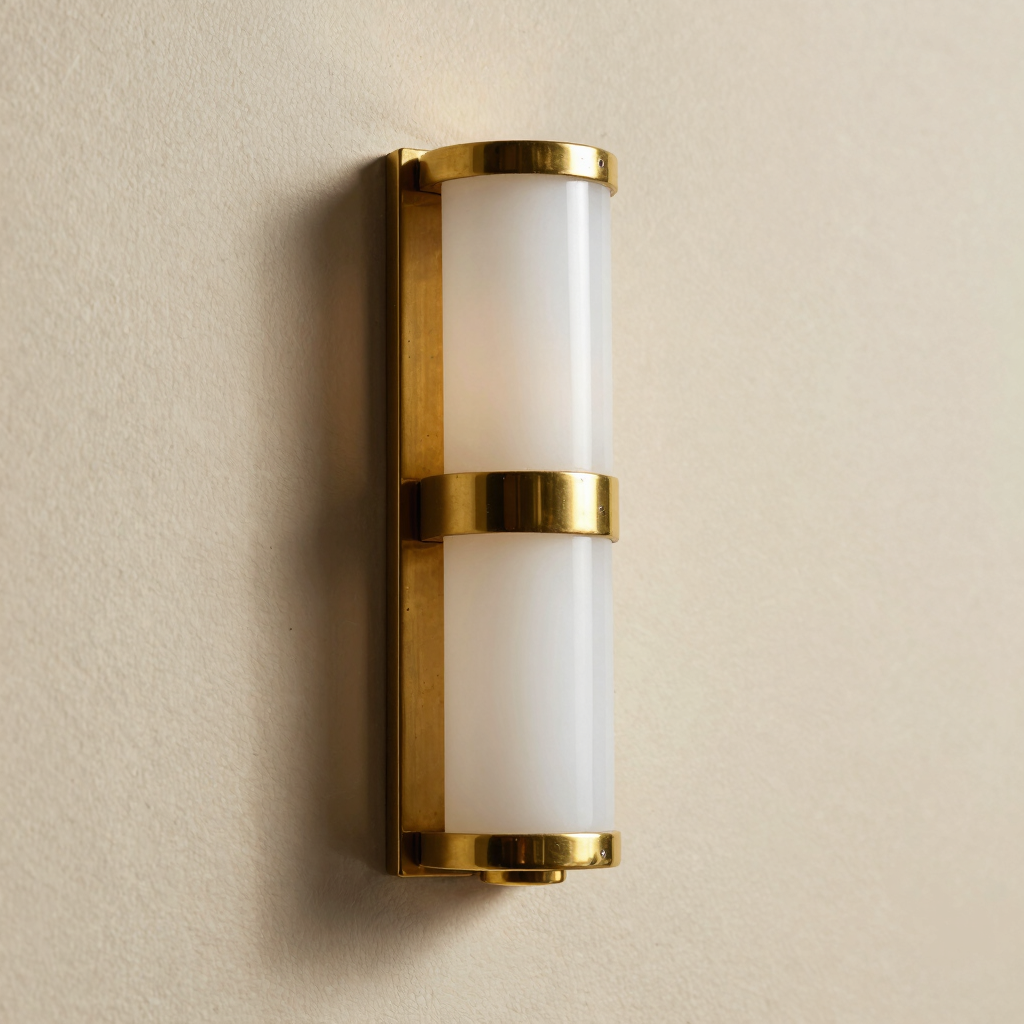 Tapered Brass Vanity Sconce