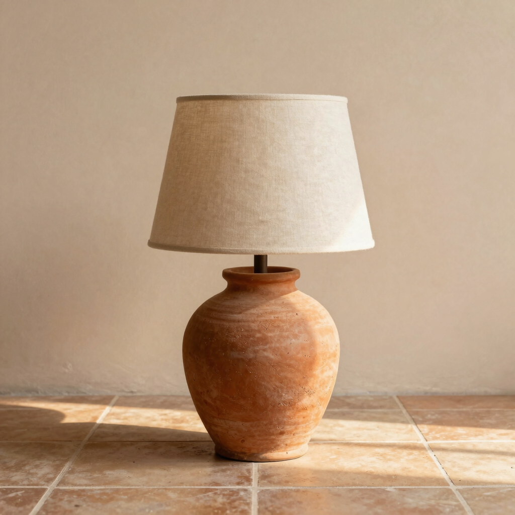Lampu Meja Keramik Bumi