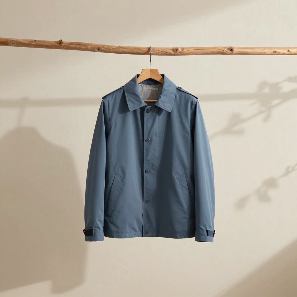 Linear Embroidered Coach Jacket