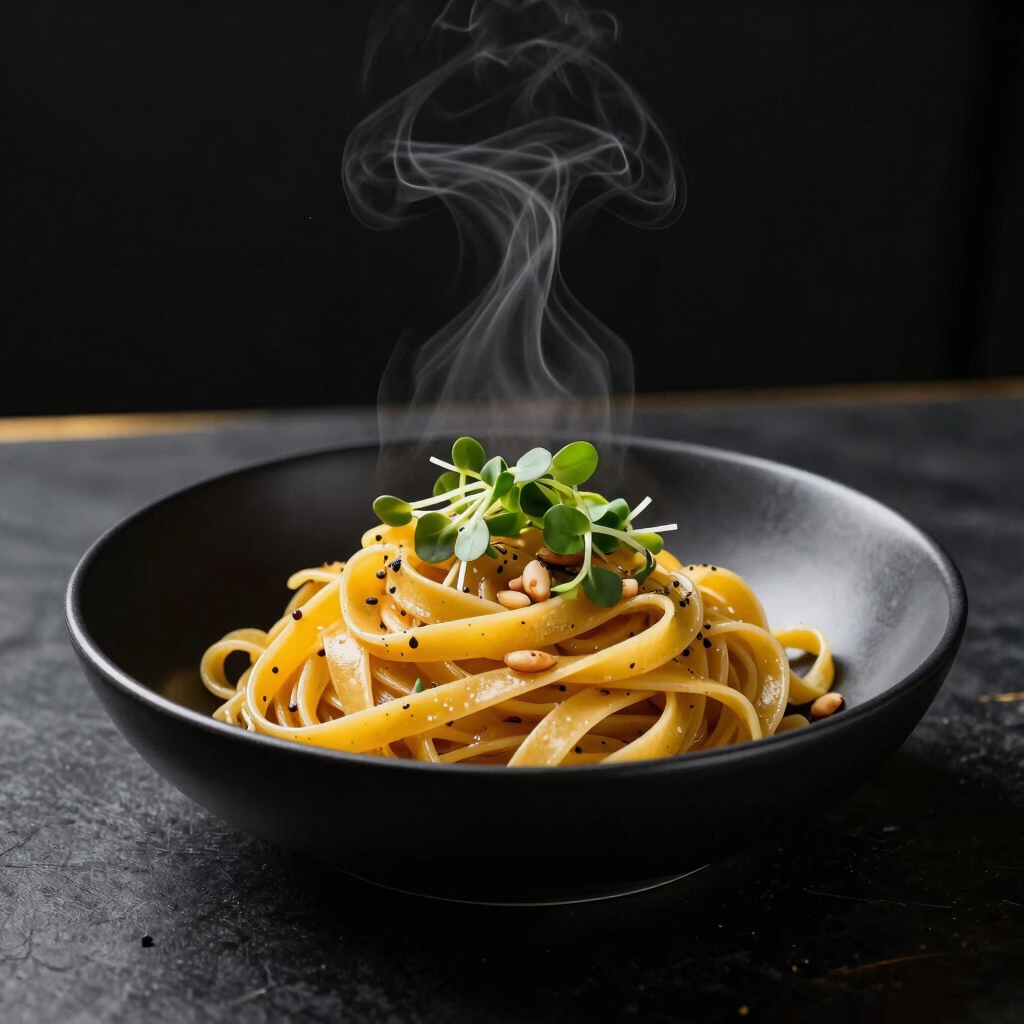 Smoked Saffron Fettuccine