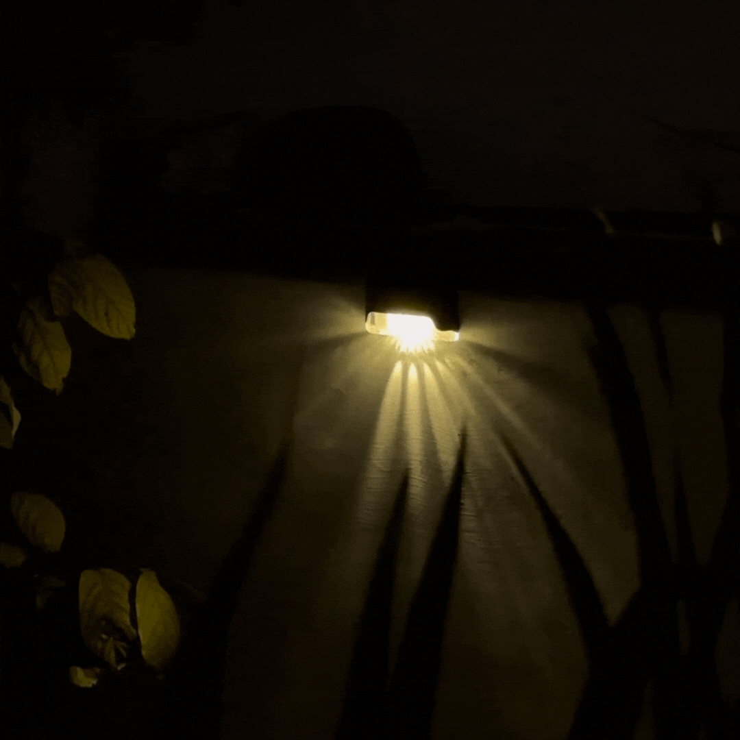 solar pathway lights with crystal warm look