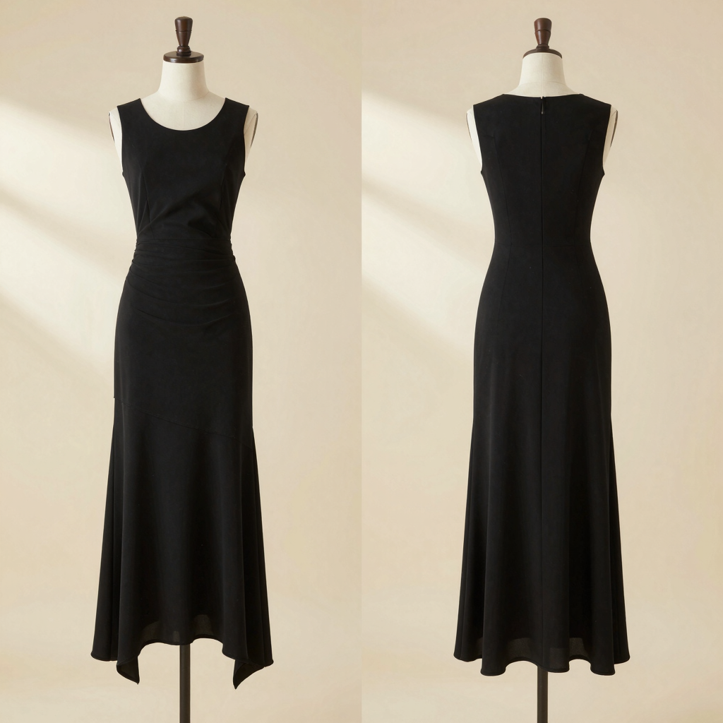 Celeste Asymmetric Column Maxi Dress