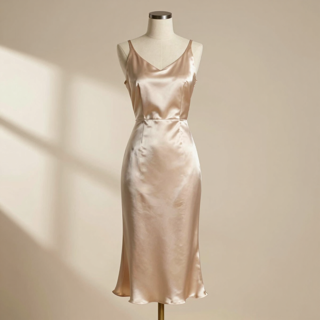 Aurelia Silk Satin Midi Dress