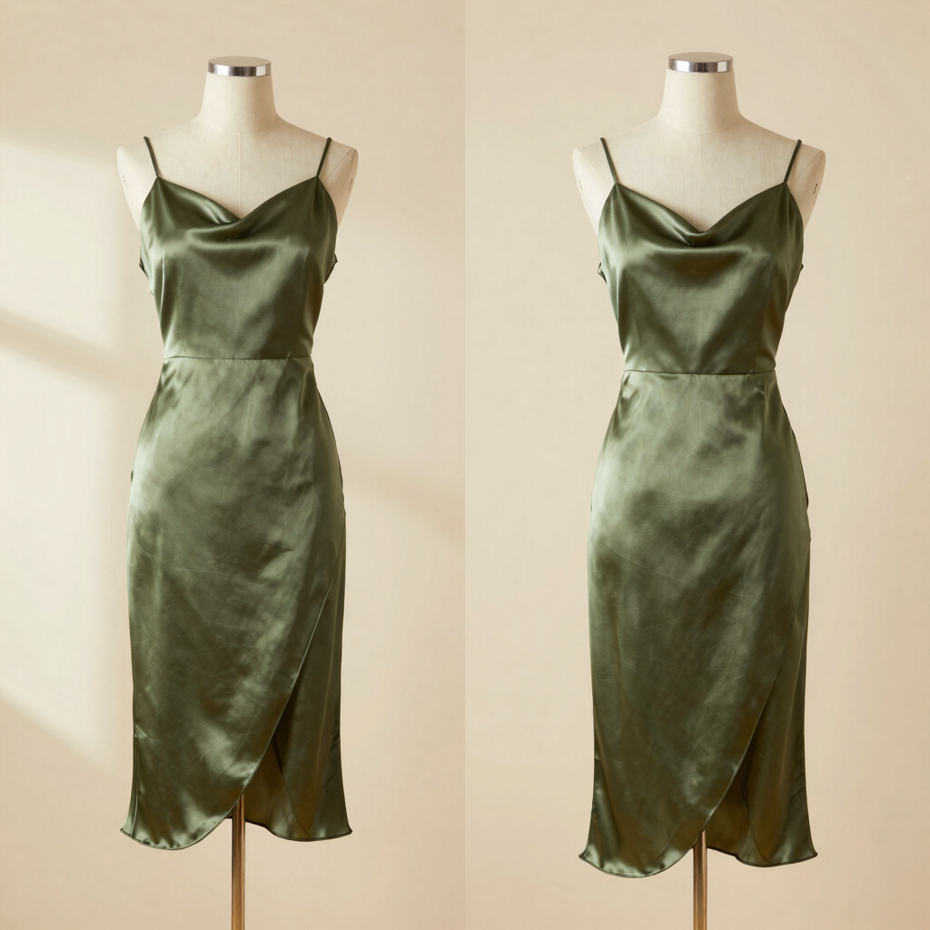 Freya Bias-Cut Satin Slip Dress