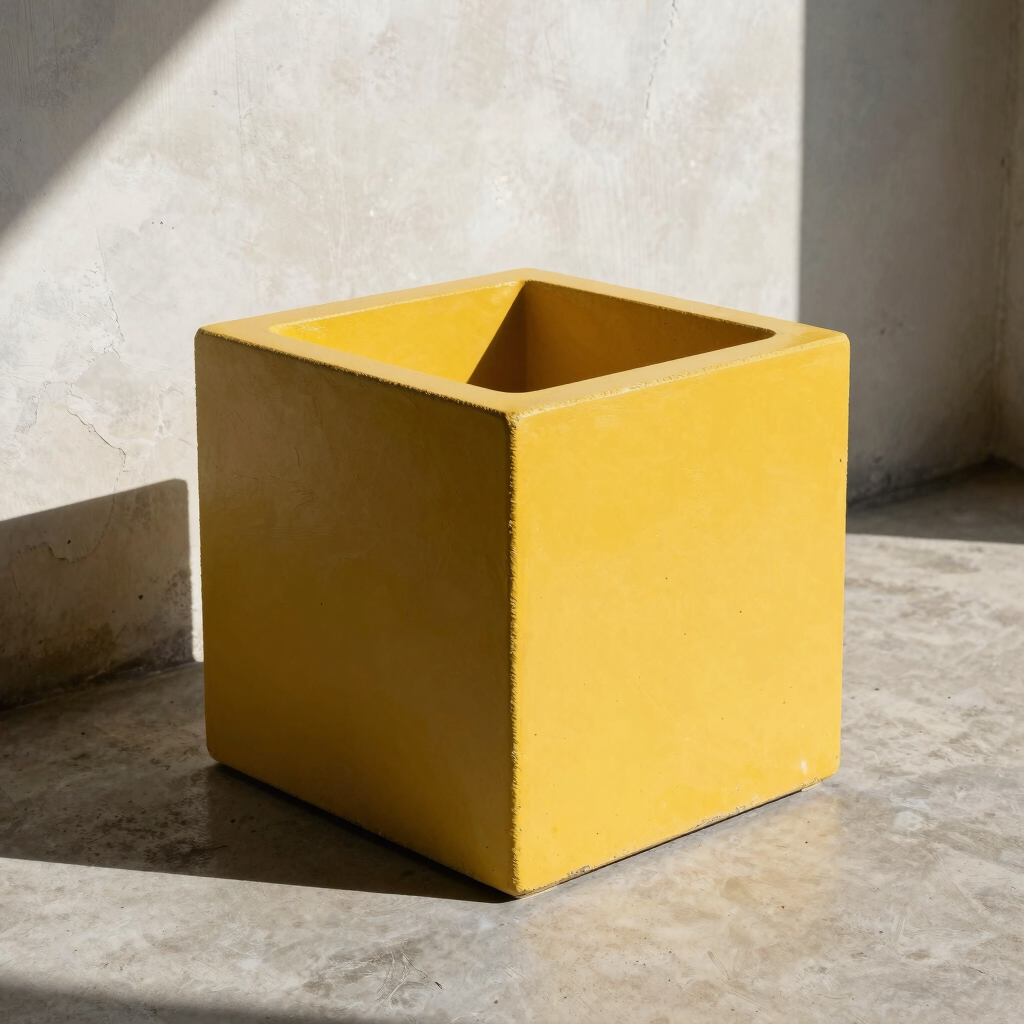Brutalist Mustard Planter