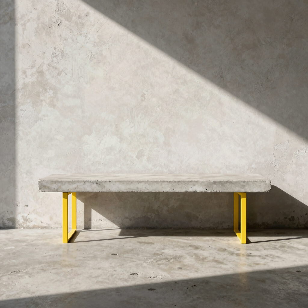 Raw Slab Concrete Bench