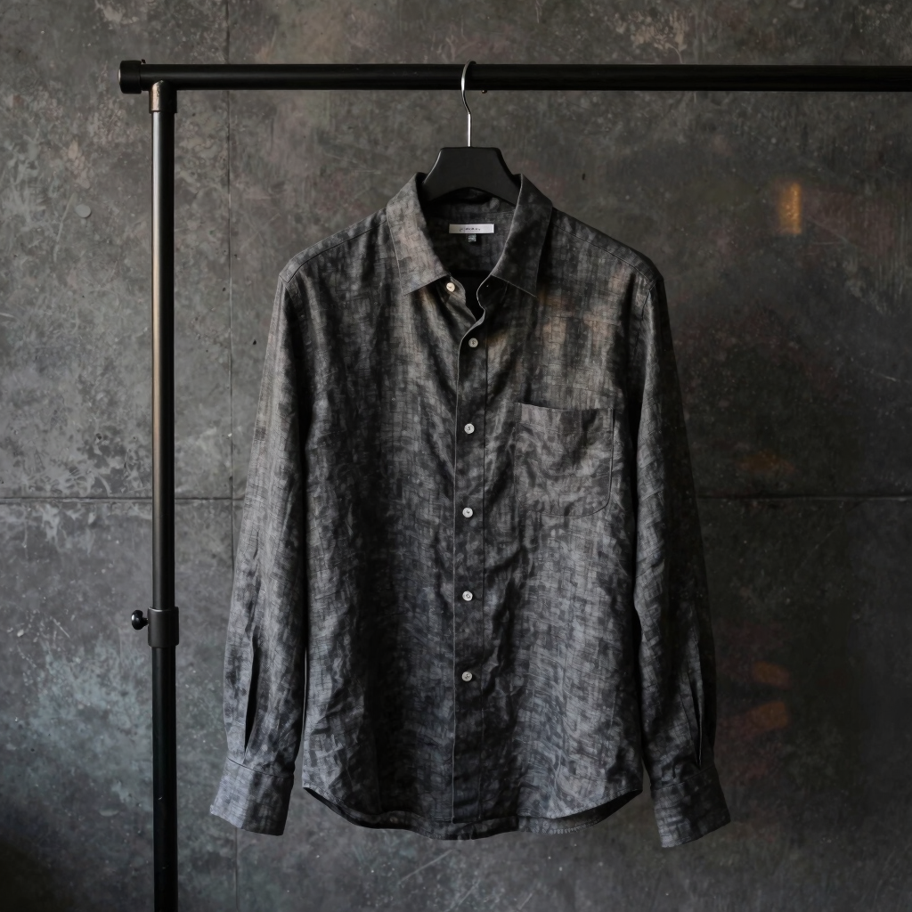 Camisa Linho Puro Charcoal