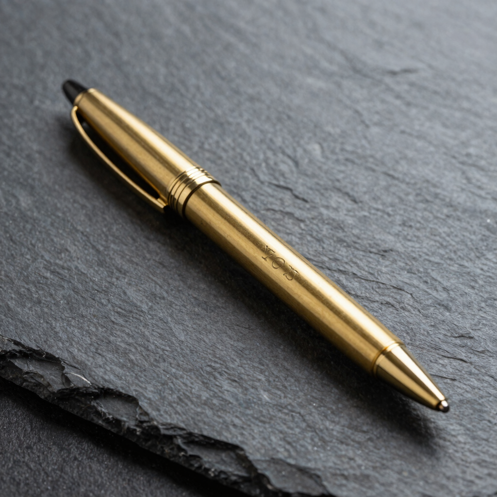 Minimalist Brass Rollerball Pen
