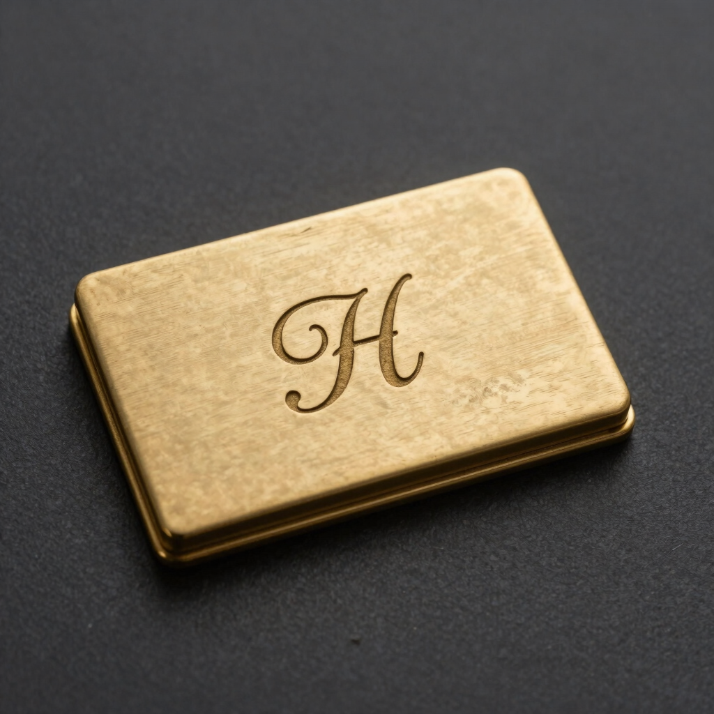 Monogrammed Brass Business Card Case