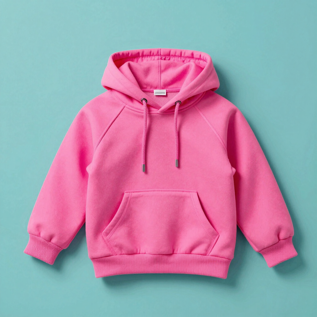 Sudadera de Algodón Rosa Neón