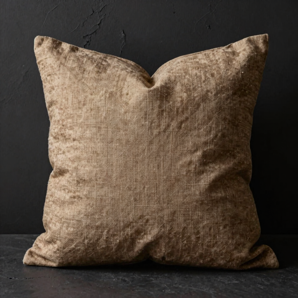 Raw Umber Slub Pillow