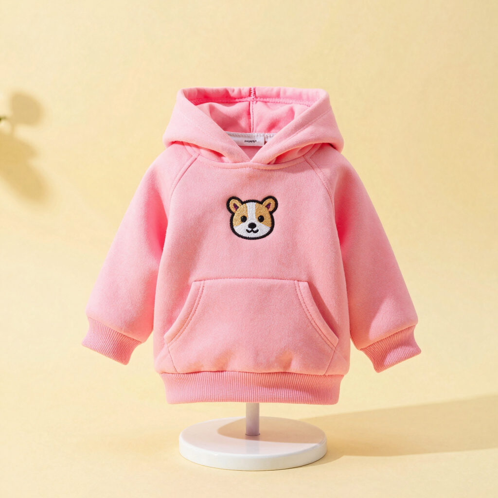 Sudadera con Gorro Rosa Vibrante