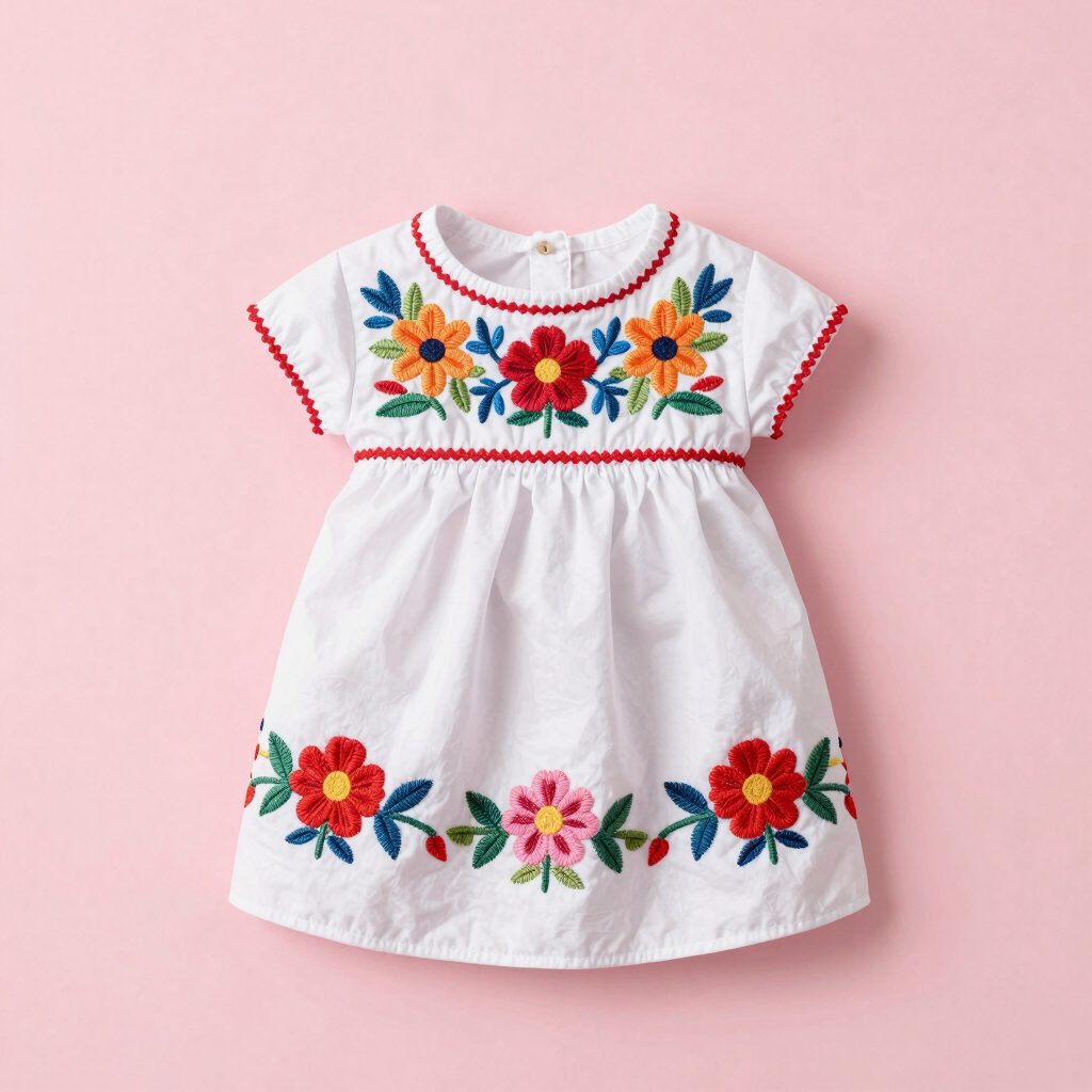 Vestido Artesanal Frida con Bordado