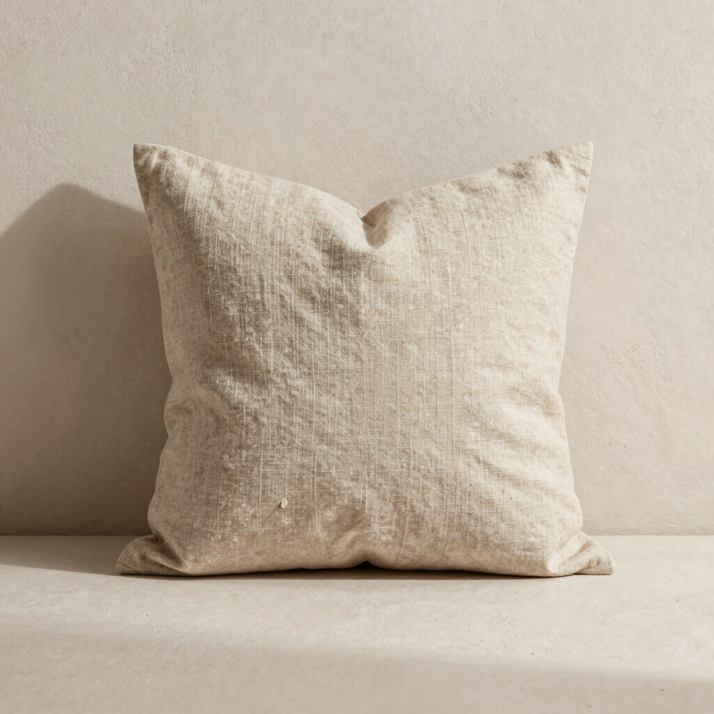 Oatmeal Belgian Linen Pillow Cover