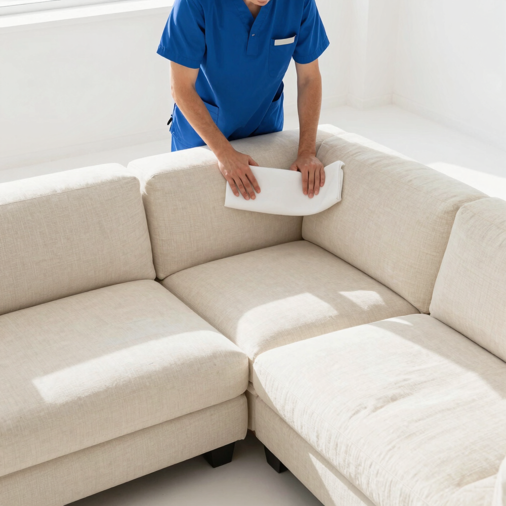 L Shape Sofa Sanitization