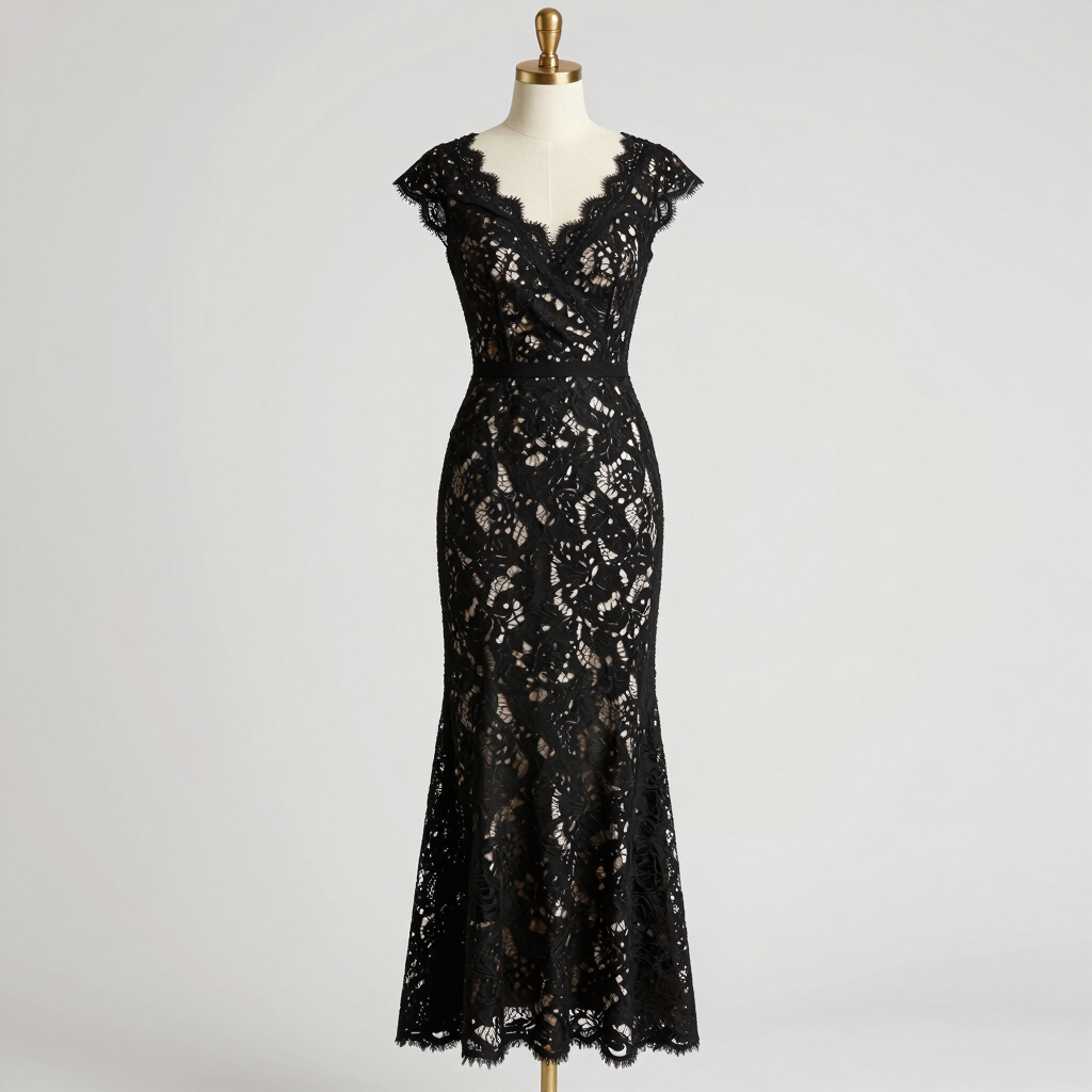 Classic Lace Evening Dress