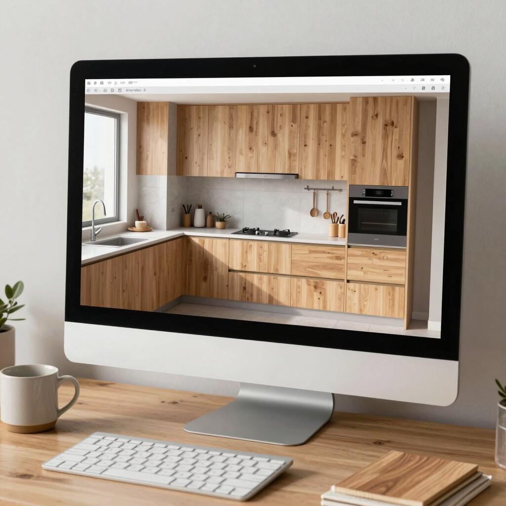 3D Kitchen Layout & Space Planning