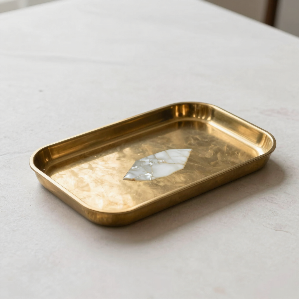 The Pearl-Inlaid Brass Tray