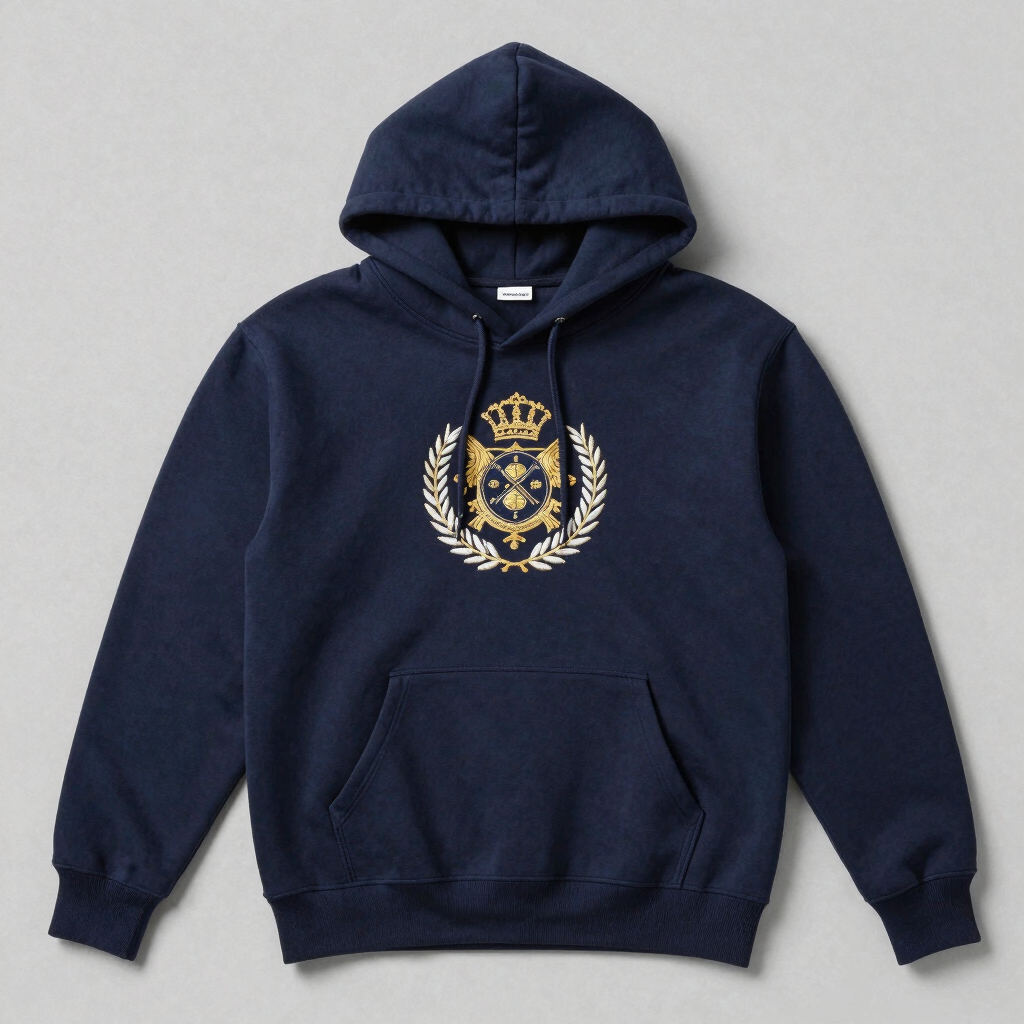 Heritage Crest Navy Hoodie