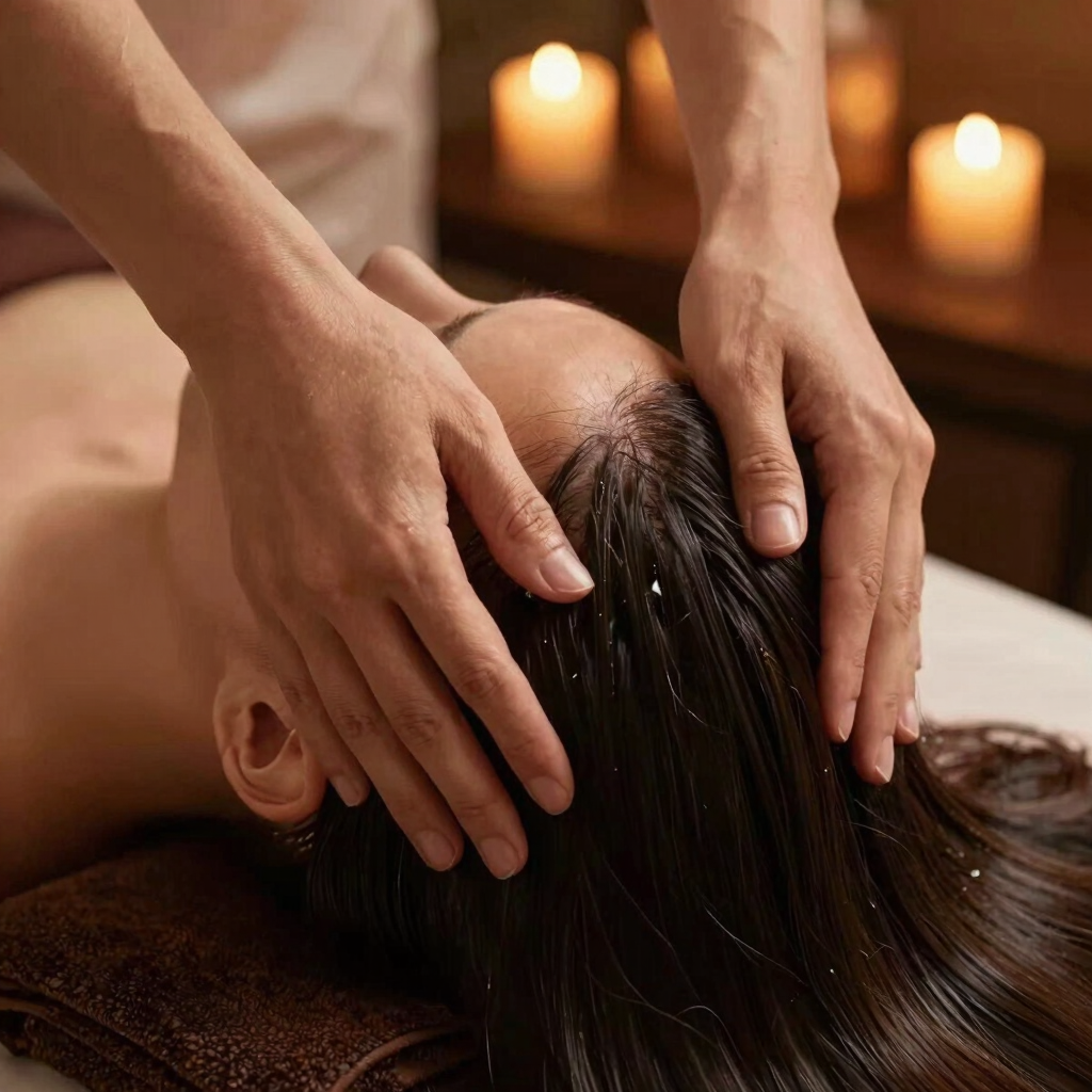 Head,nack and foot massage 