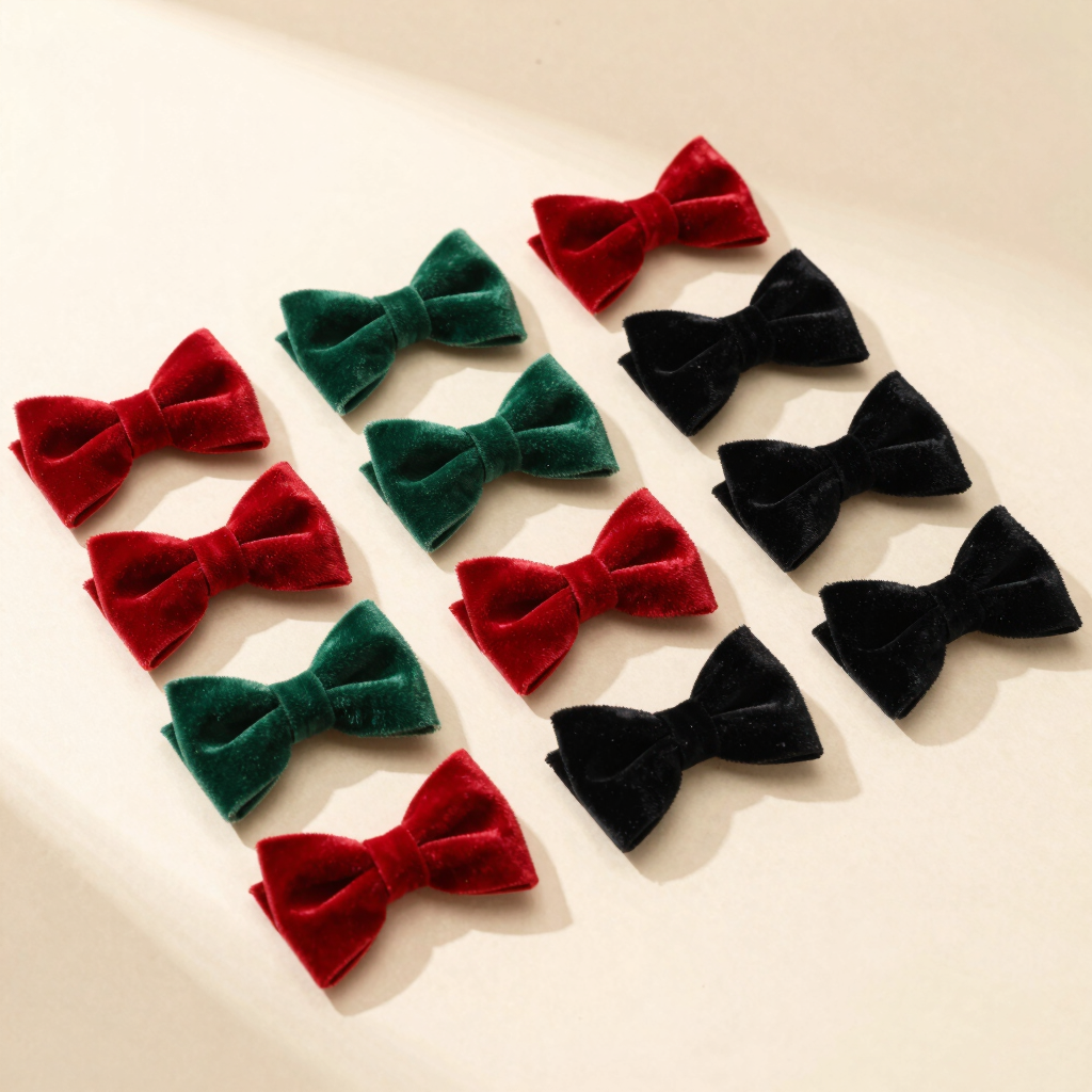 Velvet Bow Hair Claws Holiday Edition