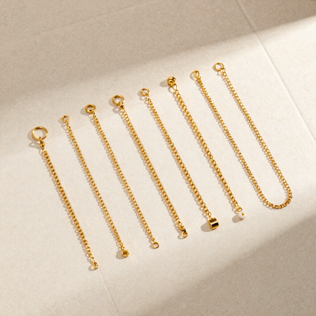 Dainty Curb Chain Anklets with Extension