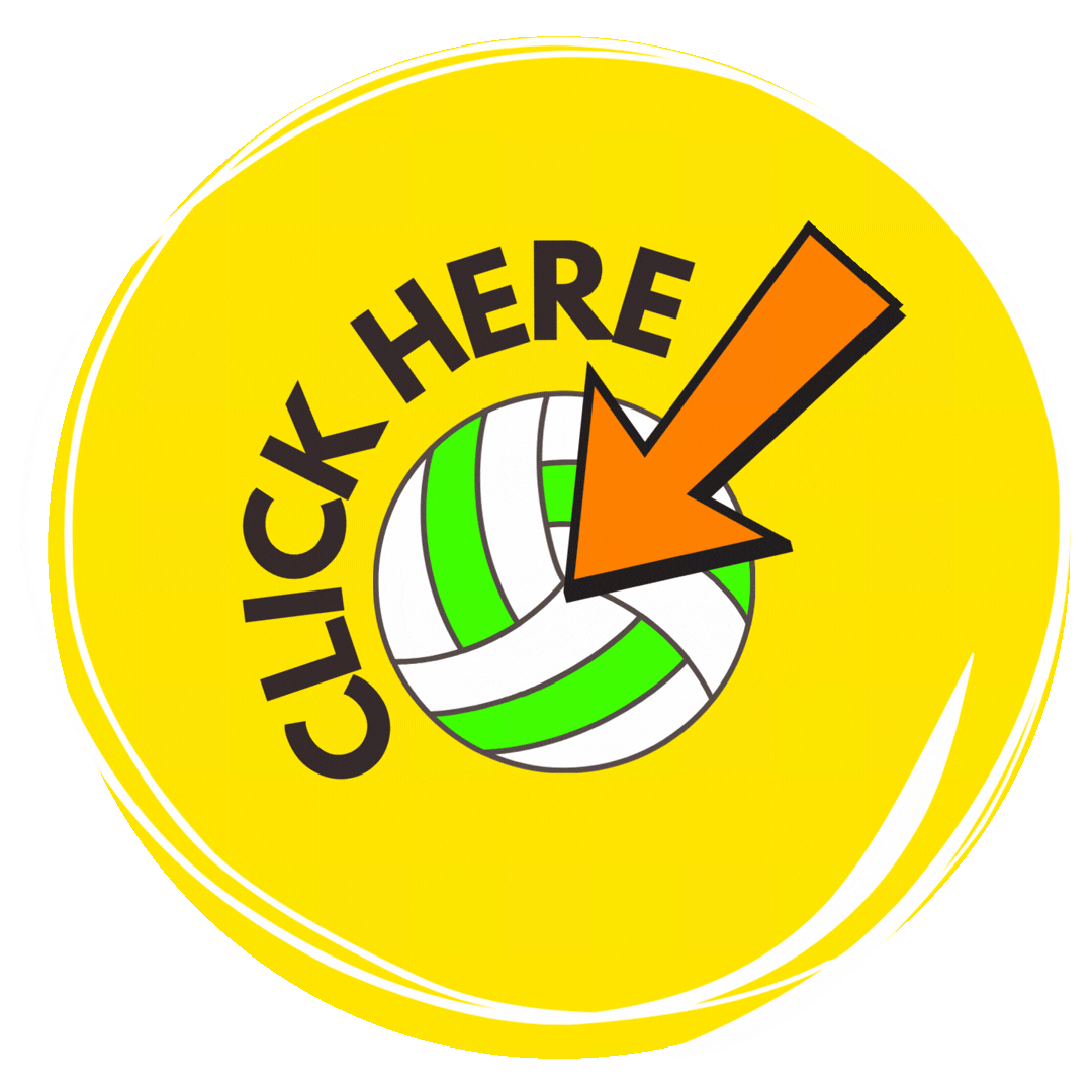A circle gif border turning, says click here with arrow and netball
