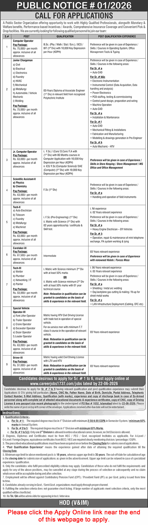 NDC NESCOM Jobs 2026 Advertisement Public Notice 01/2026