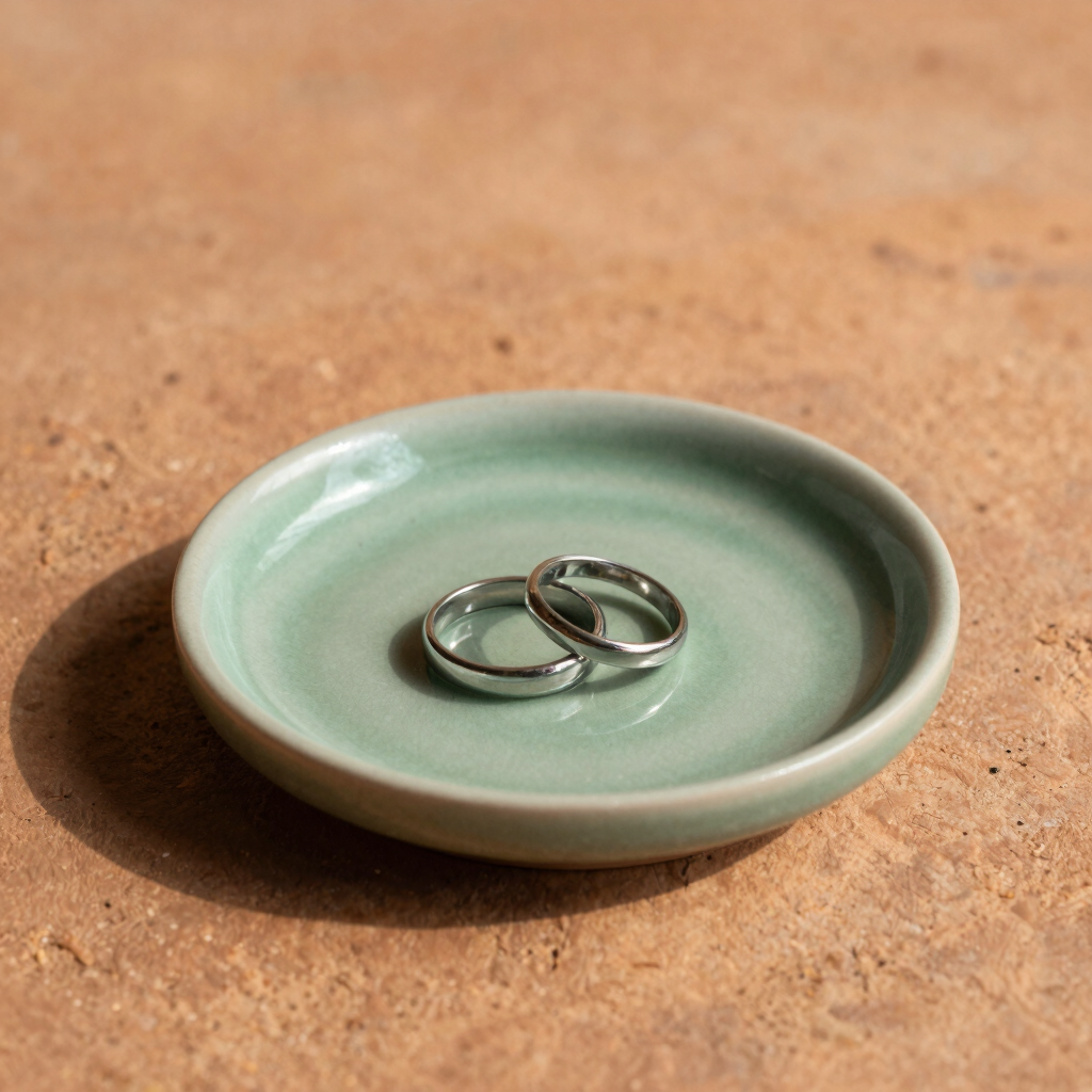 Sage Green Ceramic Ring Dish